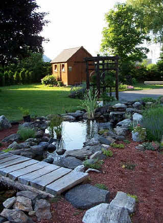 Barn with water